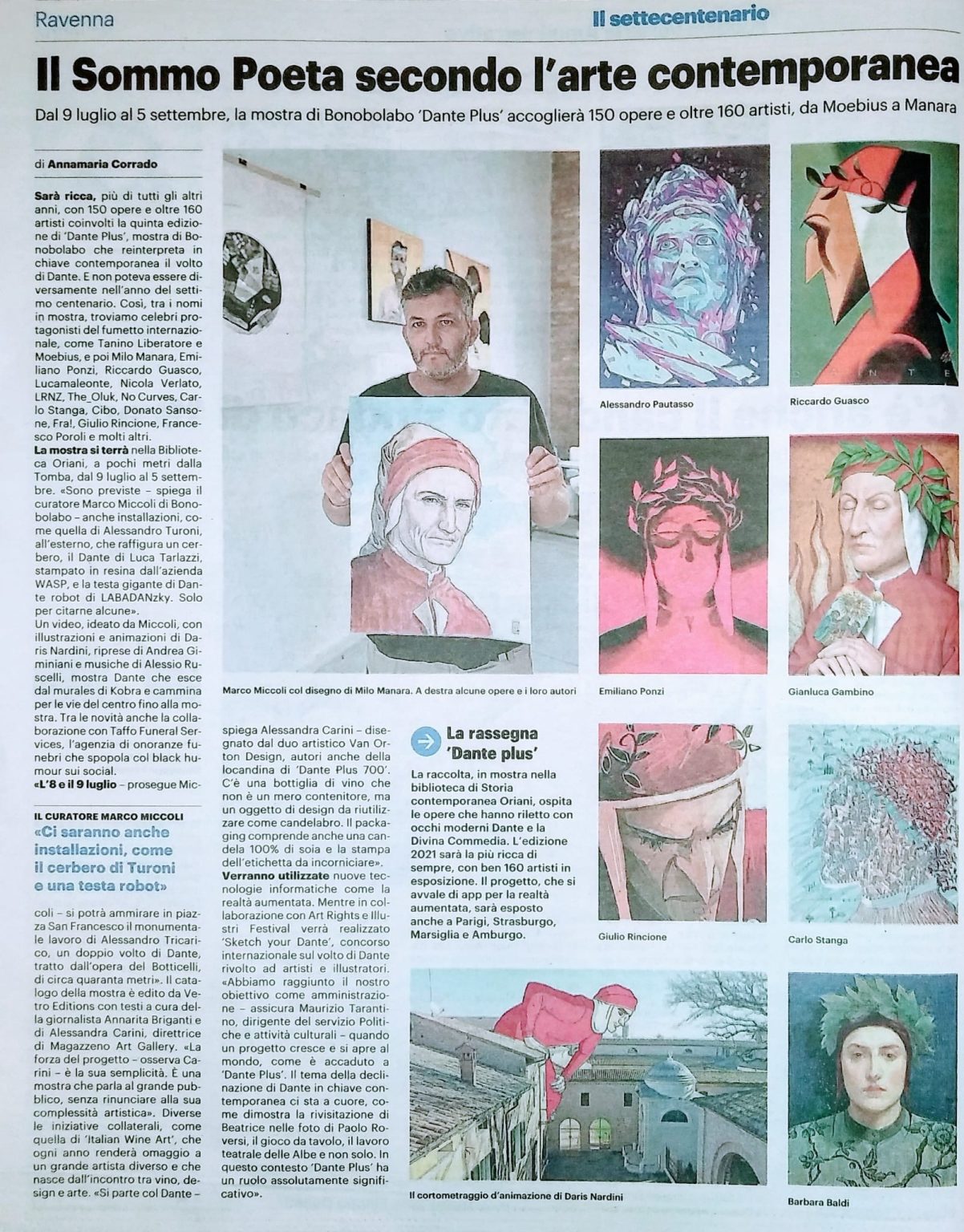 GiDante di Daris Nardini su il Resto Del Carlino